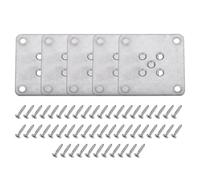 QUARKZMAN 5Pcs Supporti Piatti Per Gambe Di Mobili, 70mm/2.8inch Piastra A T Piatta Connettore Staffa Di Fissaggio Con Viti Per Riparazione Sedia Divano Mobile