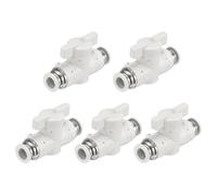 QUARKZMAN 5Pcs Valvola A Sfera Pneumatica BUC Push To Connect Adattatore Per Tubi 8mm Diametro Esterno Valvola Di Controllo Flusso Aria Adattatori Tubi Raccordo Diritto Adattatore