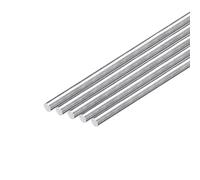 QUARKZMAN 5Pezzi 1/4"(6mm Diametro Bacchetta Rotonda In Alluminio 6063 | Lunghezza 12"(305mm, Barra Piena Tornitura, Per Industria Costruzioni DIY Artigianato, Bacchetta Rotonda In Alluminio