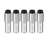 QUARKZMAN 5Pezzi Regolatore Cavo Inline Lega di Alluminio Connettore Cavo Freno Cambio Regolatore Tensionamento Cavo Indexed Inline Viti Alloggiamento per Mountain Bike e da Strada Grigio