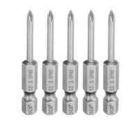 QUARKZMAN 5Pz #0 Punte Cacciavite Phillips PH0 1/4" Gambo Esagonale 2" (50mm) Lungo Acciaio S2 Magnetiche Inserti per Avvitatore per Cacciavite Elettrico Punte Trapano 0.118" (3mm) Asta