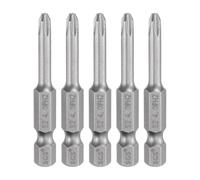 QUARKZMAN 5Pz #2 Punte Cacciavite Phillips PH2 1/4" Gambo Esagonale 2" (50mm) Lungo Acciaio S2 Magnetiche Inserti per Avvitatore per Cacciavite Elettrico Punte Trapano 0.157" (4mm) Asta