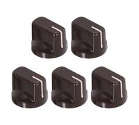 QUARKZMAN 5pz 6,4mm Asta Foro Chitarra Ampere Effetto Pedale Manopole Puntatore Controllo Manopole con Set Vite Caffè