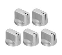 QUARKZMAN 5pz 6,4mm Asta Foro Chitarra Ampere Effetto Pedale Manopole Puntatore Controllo Manopole con Set Vite Argento