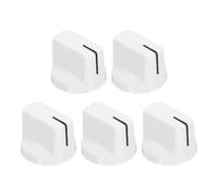 QUARKZMAN 5pz 6,4mm Asta Foro Chitarra Ampere Effetto Pedale Manopole Puntatore Controllo Manopole con Set Vite Porcellana Bianco