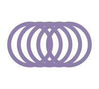 QUARKZMAN 5pz Anello Adattatore Magnetica, Kit di Conversione Universale per Caricabatterie Wireless Magnetica Anello Metallico Scintillante Adesivo per Custodia Telefono, Viola Chiaro