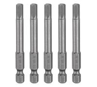 QUARKZMAN 5pz Chiave Esagonale per Trapano Testa H5.0 5mm Metrica Punta Piatto 1/4" Attacco Esagonale 65mm (2.56") Lungo Cacciavite Magnetica Esagonale per Viti Industriali Punte di Potenza