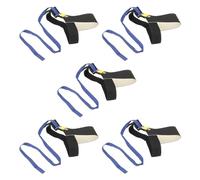 QUARKZMAN 5pz Cinghie per Tallone Antistatiche Esd con Cinturino per Polsi Antistatico Regolabile con nastro magico per Rimuovere La Carica Statica, Nero, Bianco