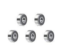 QUARKZMAN 5pz Cuscinetti a Sfere a Gola Profonda R4A-2Rs 1/4" ID x 3/4" OD x 9/32" Altezza P5 Cuscinetti Miniatura Doppio Schermato Metallo Acciaio Cromato Z3 per Macchine, Nero