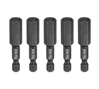 QUARKZMAN 5pz H10 Inserti per Avvitatore 10mm Punta Piatta Metrica 1/4" Attacco Esagonale 50mm (2") Cacciavite Industriale Bussola Esagonali in Fosfato Nero Magnetico Lungo
