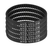QUARKZMAN 5pz HTD-3M Cinghia di Distribuzione in Gomma 57 Denti, Lunghezza Passo 171mm x Larghezza 6mm x Altezza 2,4mm, Cinghia Distribuzione a Puleggia a Ciclo Chiuso