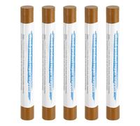 QUARKZMAN 5Pz Kit Riparazione Legno Stucco Riempitivo Cera per Ritocchi Pastelli Ritocco Pennarello Riparazione Mobili Parquet per Graffiare Legno, Rovere Dorato