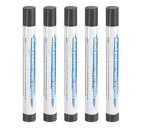QUARKZMAN 5Pz Kit Riparazione Legno Stucco Riempitivo Cera per Ritocchi Pastelli Ritocco Pennarello Riparazione Mobili Parquet per Graffiare Legno, Grigio Marmo