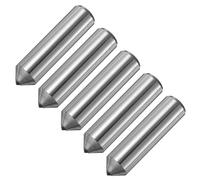 QUARKZMAN 5pz Levigatrice a Diamante, 12mm x 47mm (15/32" x 1-7/8") Punto Conico Singolo Ruota Rettifica Tonda Penna Saldato Utensili per Dressing in Diamante, Tono Argento