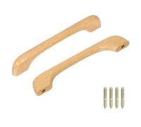 QUARKZMAN 5pz non Finiti Maniglie per Cassetti in Legno Set 128mm/5,04" Foro Spaziatura Manopole Armadi Cucina Maniglia per Mobili Comò Colore Legno