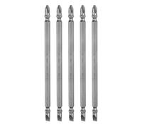 QUARKZMAN 5pz Punte Avvitatore Magnetica a Doppia Estremità 6mm PH2/SL6 Lunghezza 6" 1/4" Esagonale Asta in Acciaio S2 Phillips Croce Scanalata Piatto Bit di Guida a Vite