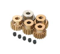 QUARKZMAN 5pz RC 48DP Motore Pignone Ingranaggio 3.175mm Albero 17T/18T/19T/20T/21T Temprato Pignone Ingranaggi Alluminio per 1/10 1/12 RC Modello Auto RC Motore