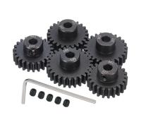 QUARKZMAN 5pz RC M1 Motore Pignone Ingranaggio 5mm Albero 22T/23T/24T/25T/26T Temprato Pignone Ingranaggi Acciaio Carbonio per 1/8 RC Modello Auto Barca Drone
