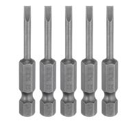 QUARKZMAN 5pz SL3 Punte per Cacciavite a Taglio Magnetica 3mm S2 Punta Cacciavite a Testa Piatta Acciaio 1/4" Grado Industriale Gambo Esagonale 50mm (2") Lungo per Viti