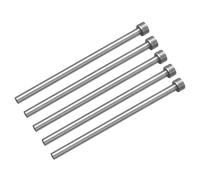 QUARKZMAN 5Pz Spille di Espulsori Dritte, 5mm (0.2") Dia. Punta Tonda in Acciaio Skd61 Lunga 100mm (4") per Manutenzione Meccanica