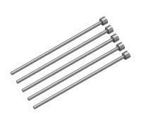 QUARKZMAN 5Pz Spille di Espulsori Dritte, Diametro 2.5mm (0.1") Punta Tonda in Acciaio Skd61 Lunghezza 100mm (4") per Manutenzione Meccanica