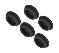 QUARKZMAN 5pz Tappi Fori Chiusura Scatto Silicone, Montaggio Dia 27mm/1.1" Larghezza Scanalatura Stretta 2.5mm Copertura Tenuta Pannello Rotondo per Passacavi Cucina Tappi Tenuta Neri