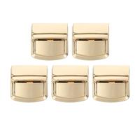 QUARKZMAN 5Set Fermagli A Giro Fermagli A Pressione Accessori 34x33mm Oro | Rettangolari, Chiusura A Giro Serrature Hardware Fibbie, Per Realizzare Borse Borsette In Pelle