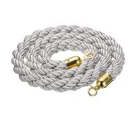 QUARKZMAN 6.6 Ft/2 m Cordone Barriera Ritorto Con Ganci Bianco Dorato