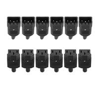 QUARKZMAN 6 Coppie AC250V 10A 3 Terminali Montaggio A Pannello Presa Di Corrente IEC320 C14 Adattatore Spina C13 Connettore