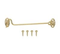 QUARKZMAN 6" Gancio e Occhiello, Serratura per Porta a Scomparsa in Ottone Gancio a Cabina Privacy per Cancello Finestra Porta Scorrevole Recinzione Capanno, Ottone