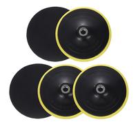 QUARKZMAN 6 Inch Disco Di Supporto A Gancio E Anello Con Filettatura M14 Per Dischi Diamantati Levigatura Lucidatura E Politura, Giallo + Nero 5 Pezzi