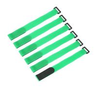 QUARKZMAN 6 Pc Cinghie Regolabili Per Batteria Riutilizzabili 25mm x 300mm Nylon Cinghia Di Fissaggio Per Batteria Multiuso Con Gancio E Anello Adesivo FPV RC Drone Barca Auto, Verde