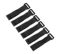 QUARKZMAN 6 Pc Fascette Regolabili Riutilizzabili per Batteria 20mm x 150mm Nylon Fascette Multiuso per Fissaggio Batteria con Gancio e Chiusura a Strappo FPV Drone RC Barca Auto, Nero