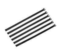 QUARKZMAN 6 Pcs Cinghie Regolabili Riutilizzabili per Batterie 16mm x 450mm Nylon Cinghie Multiuso per Fissaggio Batterie con Gancio e Anello per Quadcopter FPV RC Drone Barca Auto, Nero