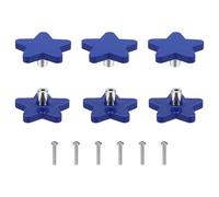 QUARKZMAN 6 Pcs Maniglie Per Antine, Stelle Maniglie Per Antine In Morbida Gomma Siliconica Carine Per Cassetti Con Viti Cartoon Per Decorazione Camera Da Letto Armadio Cassettiera