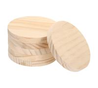 QUARKZMAN 6 Pezzi Cerchi di Legno di Pino Grezzi 10cm 12mm di Spessore | per Artigianato e Progetti, Non Finiti, Decorazione Natalizia per Porta di Casa, Pittura a Fuoco su Legno