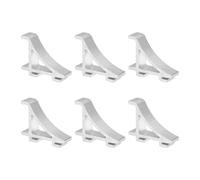 QUARKZMAN 6 Pezzi Ganci Per Ripiani Frigorifero 0.8" Supporti Alluminio Sostituzione Mensole Congelatore Staffe Supporto Ripiani Per Frigoriferi Domestici Sicurezza Mensole Argento