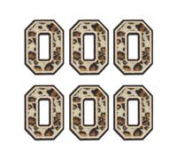 QUARKZMAN 6 Pezzi Lettere O Toppe Leopardo A Ferro Da Stiro 1.73 Pollici Alfabeto Decoraretivo Lettere Cuciture Bordo Nero Ricamo Applique Toppe Per Riparazione Abbigliamento Zaino