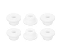 QUARKZMAN 6 Pezzi Occhielli in Gomma 19mm Foro di Perforazione, Passacavi Guarnizione 10mm ID Gommini Passacavo Scrivania Bianco Siliconica per Tappo Organizzare Filo Cablaggio Casa Auto