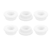 QUARKZMAN 6 Pezzi Occhielli in Gomma 28mm Foro di Perforazione, Passacavi Guarnizione 19mm ID Gommini Passacavo Scrivania Bianco Siliconica per Tappo Organizzare Filo Cablaggio Casa Auto