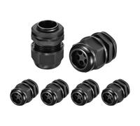 QUARKZMAN 6 Pezzi Passacavo M25 5 Fori IP68 Nylon 3-6mm Nero | Connettore per Cavi Regolabile, Impermeabile e Antitrazióne
