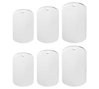 QUARKZMAN 6 Pezzi Targhette Quadrate Argento 40x24mm/45x26mm/50x28mm