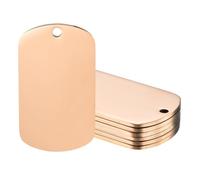 QUARKZMAN 6 Pezzi Targhette Quadrate per Stampa 40x24mm Oro Rosa