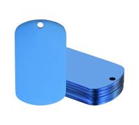 QUARKZMAN 6 Pezzi Targhette Timbro 40x24mm Acciaio Inossidabile Blu