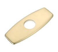 QUARKZMAN 6 Pollici Foro Piastra di Copertura, in Acciaio Inossidabile, Piastra di Copertura Lavello per Rubinetto Lavello Bagno o Cucina, Oro Spazzolato Rotondo