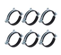 QUARKZMAN 6 Pz Anello Diviso per Sospensione Tubo, Staffa per Tubo Regolabile da 100mm/3.9 pollici a Parete Soffitto Morsetto per Tubo Supporto per Tubo di Scarico