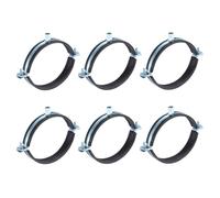 QUARKZMAN 6 Pz Anello Diviso per Sospensione Tubo, Staffa per Tubo Regolabile da 125mm/4.9 pollici Morsetto Staffa a Parete Soffitto per Supporto Tubo di Scarico Idraulico Tubo