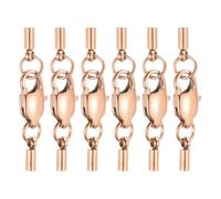 QUARKZMAN 6 Set 1.5mm Terminali A Cordone In Pelle Con Gancetti A Forma Di Chela Di Aragosta, Terminali A BariMolti In Acciaio Inossidabile Per Creazione Gioielli Fai Da Te Collane