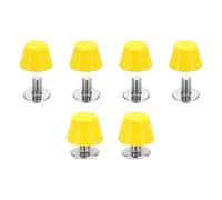 QUARKZMAN 6 Set Chiodi A Rivetto Per Borsa A Mano Piedini 10mm / 3/8" Chiodi Testa Piatta Con Vite Retro Chiusura Per Lavorazione Pelle Fai Da Te Collari Cinture Borse Shopping Giallo