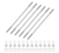 QUARKZMAN 6 Set Di M4x100mm Barre Filettate Doppia Estremità 304 Acciaio Inossidabile Barre Filettate Doppie Con Dado E Rondella Per Manutenzione Domestica Ancoraggio